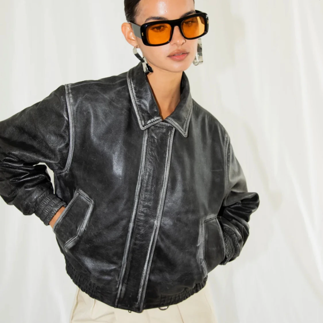 Svart skinnjacka från In My Element