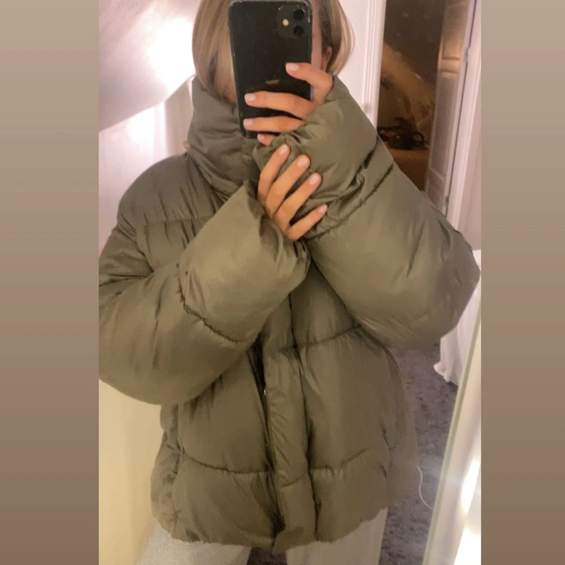 Grön pufferjacka - 90