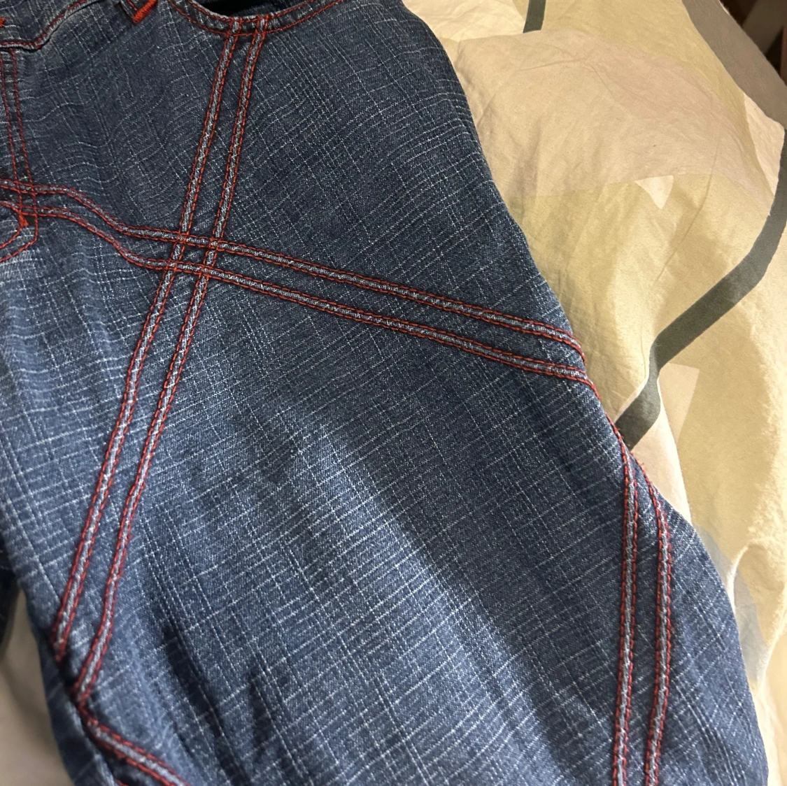 Blå bootcut jeans - 92