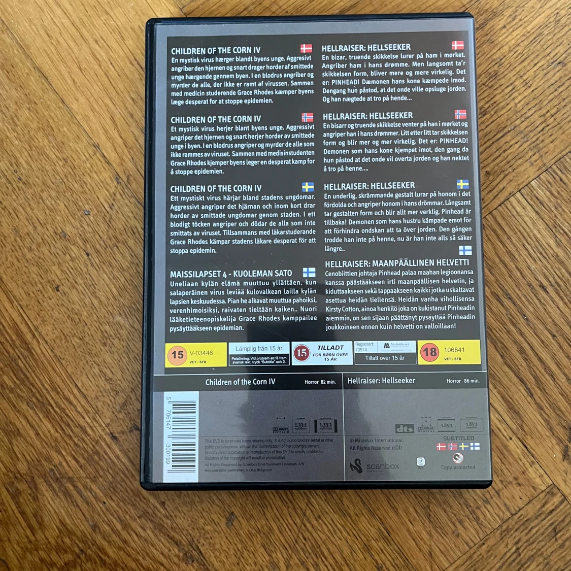 Children of the Corn IV deadly harvest & hellraiser hell seeker dvd film - 90