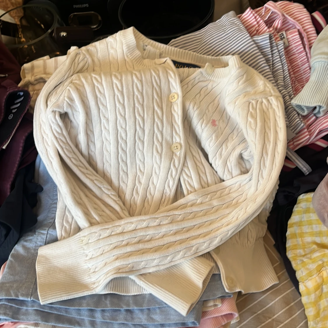 Vit kofta polo Ralph lauren 