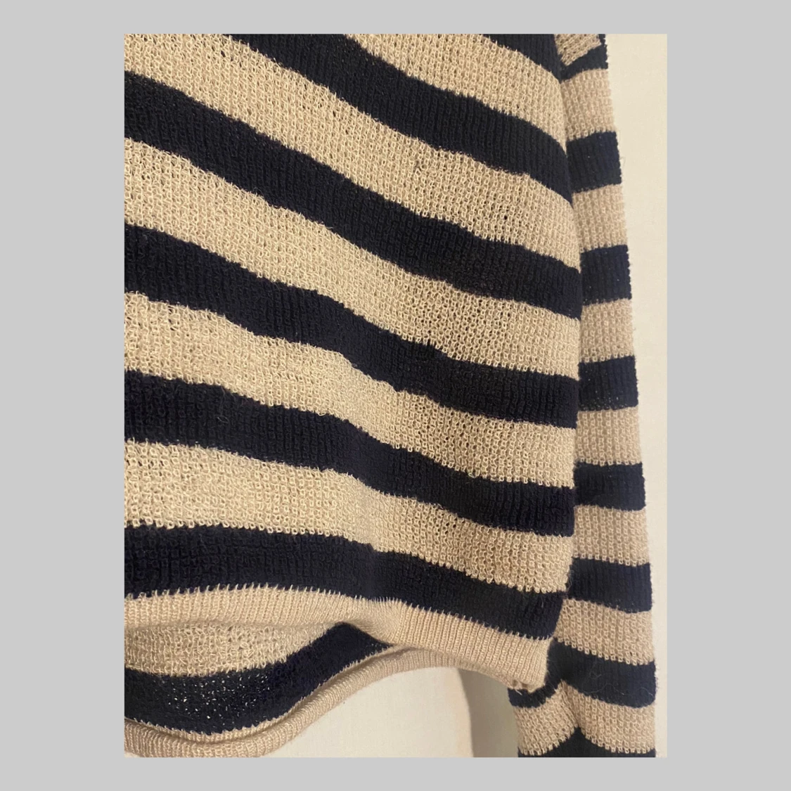 Mango pullover tunn randig stickad tröja  - 91