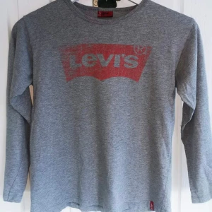 Superfin grå Levis strauss & co storlek 10 år! Age 10 stl 140 cl - Jättefin fräsch grå långärmad tröja från Levis med stor logga framtill på bröst! Trycket är ej sprucket, ska vara så. Stl 140  10 år Mycket fint skick, djur och rökfritt hem