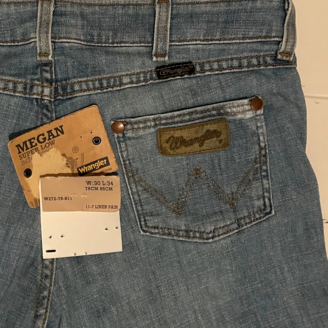 Blå bootcut jeans - 92