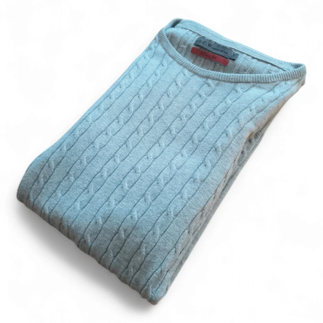 Ljusblå stickad tröja från S.C.W. - 92