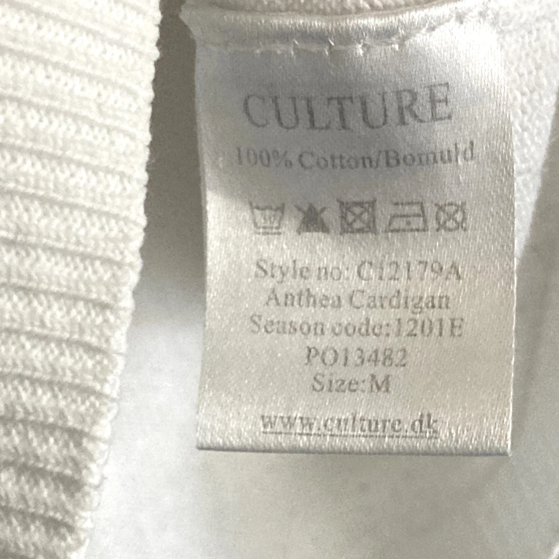 Vit finstickad kofta, M 38, bomull, klassisk, knappar, stilren, enkel, cardigan - 93