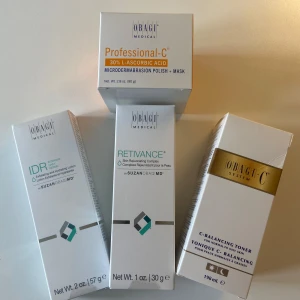 Lyx obagi skönhetsprodukter - Obagi medical hudvårdsprodukter  Professional -C mask 80g. Obagi-C balancing toner 198ml Obagi IDR Exfoliating 57g Obagi IDR retivance 30g