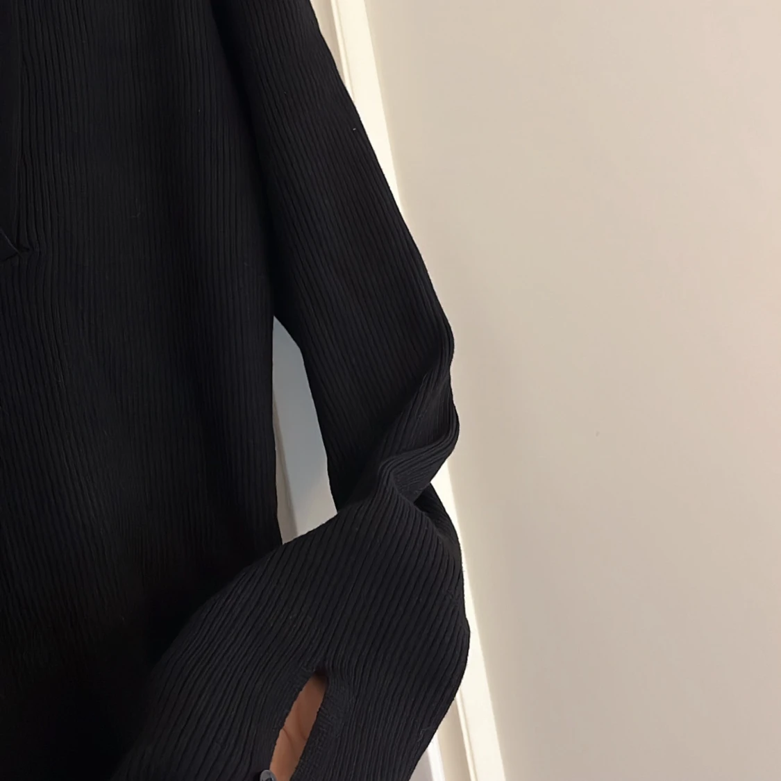 Ribbad topp med krage - 90