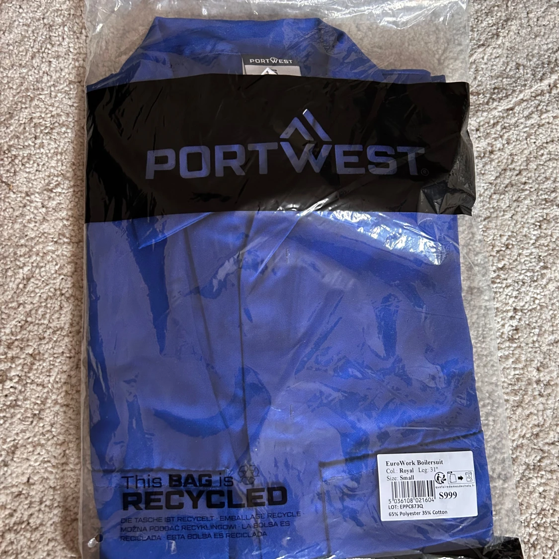 Overall blå small - 91