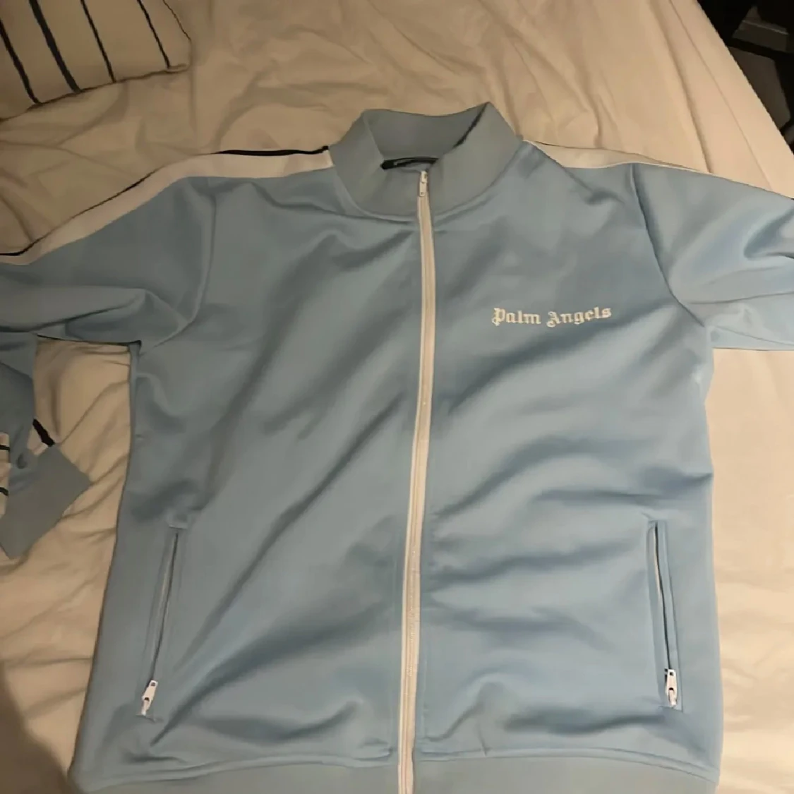 Ljusblå track jacket från Palm Angels