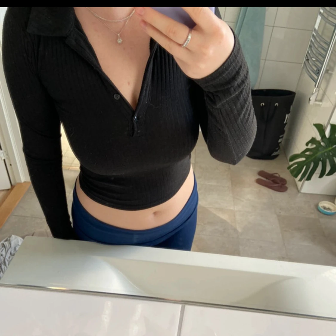 Svart tight långärmad❤️‍🔥