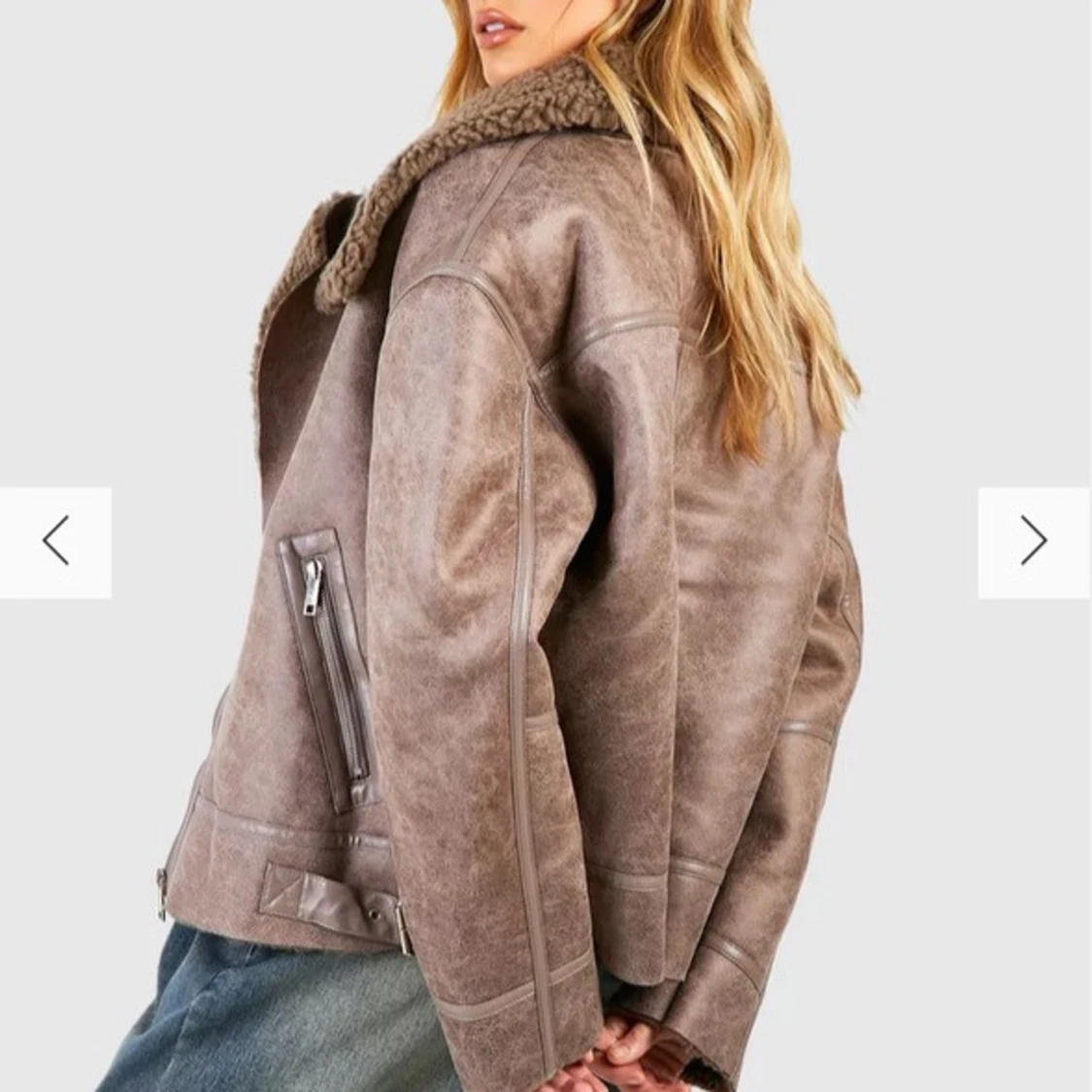 Pilotjacka med teddyfoder - 90