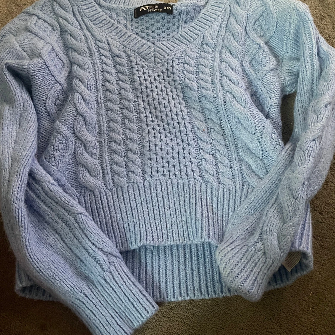 Ljusblå stickad tröja från Primark