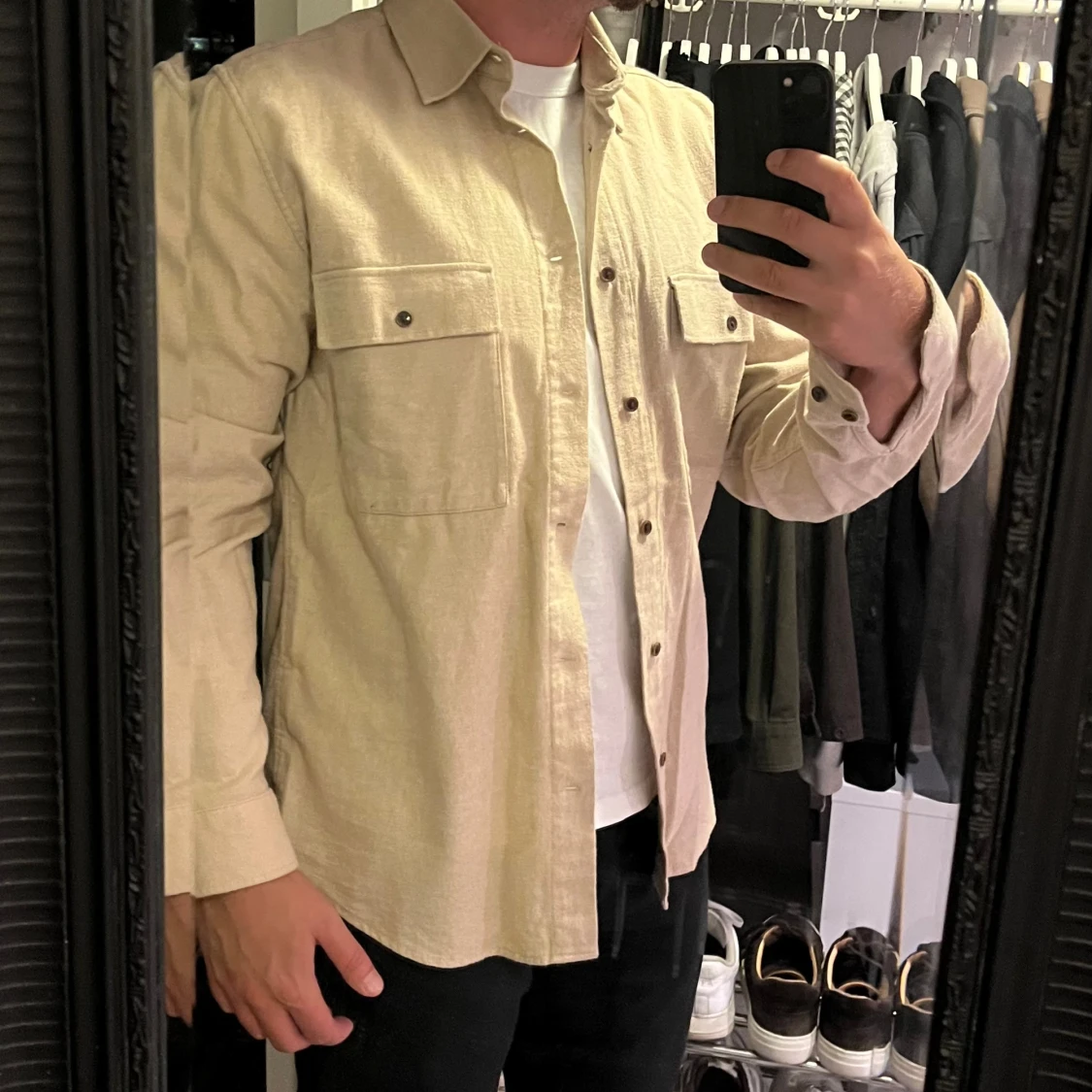 Overshirt bomullstyg dobber  - 90