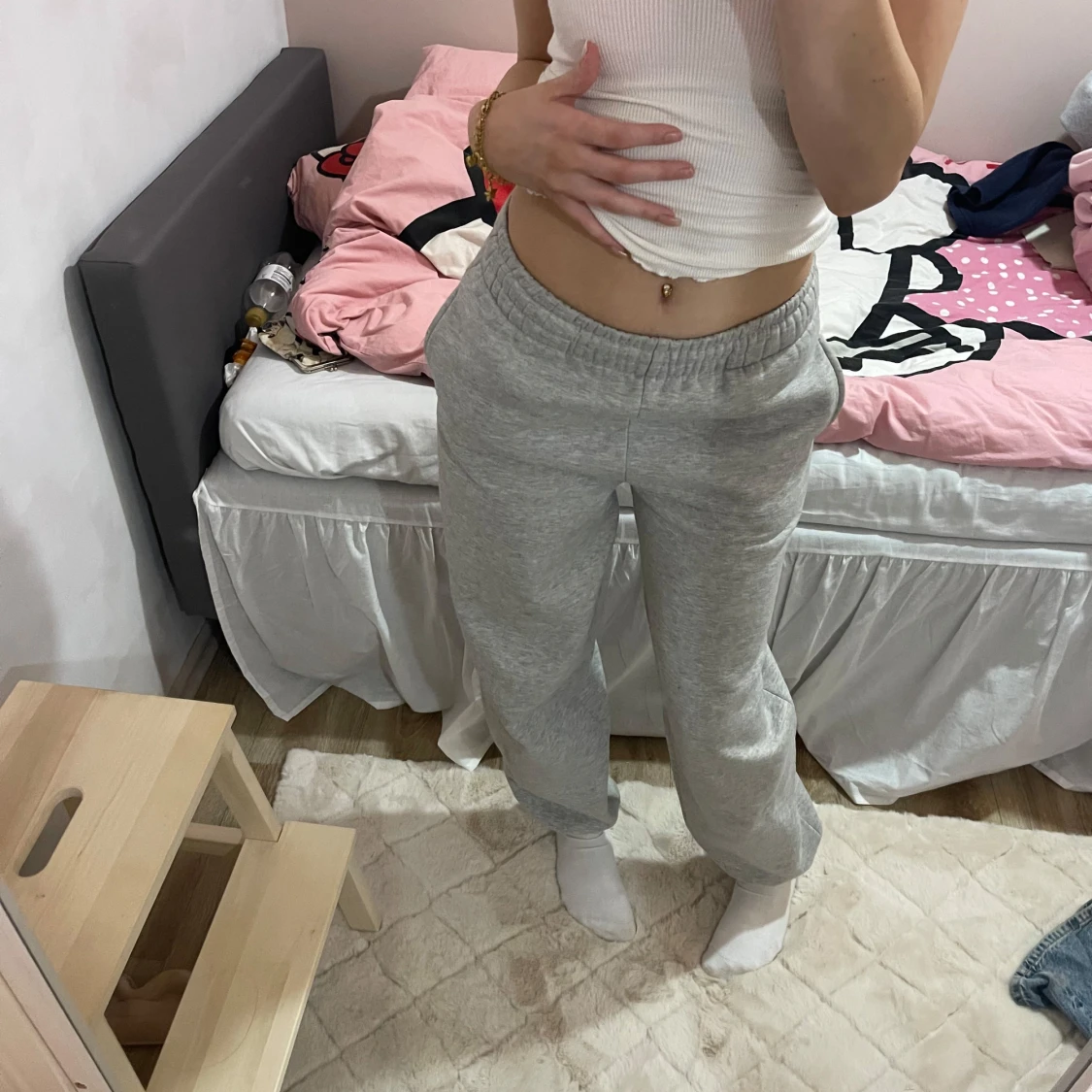 Grå BikBok Mega byxor - 90