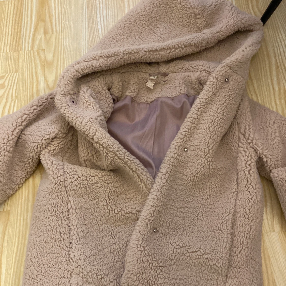 Beige teddyjacka med huva💕 - 90