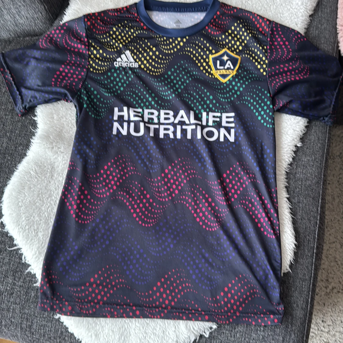 LA Galaxy fotbollströja med färgglatt mönster