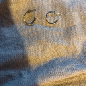 Guldörhängen i tvinnad design - Snygga guldörhängen med en tvinnad design som ger en elegant touch. Perfekta för att lyfta vilken outfit som helst. De är små och diskreta men ändå stilfulla.