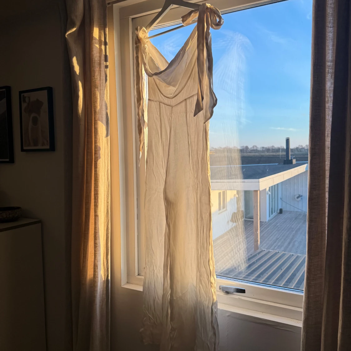 Vit jumpsuit i silke - 1