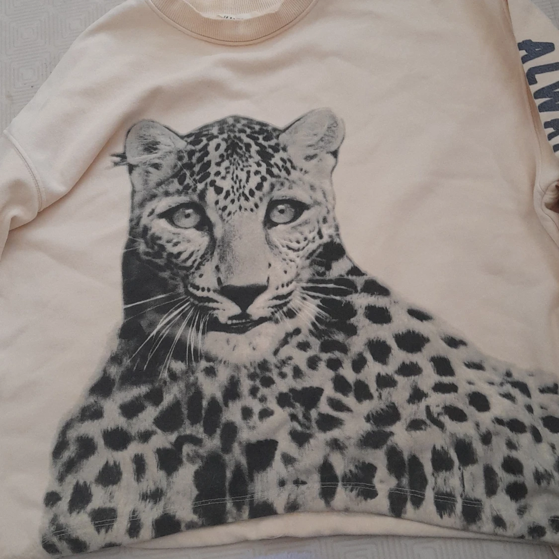 Beige sweatshirt med leopardtryck från H&M