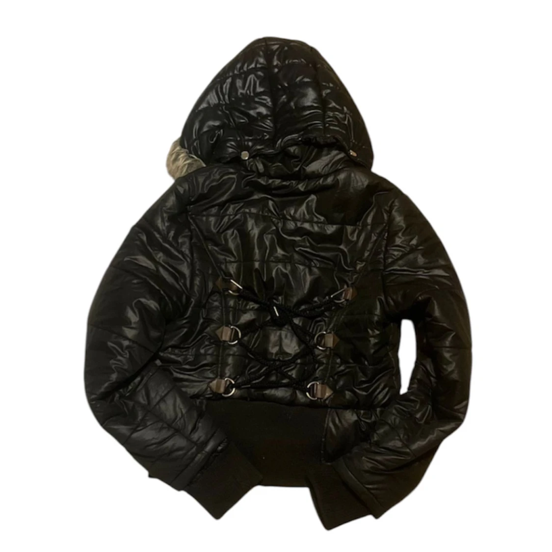 Svart Baby Phat pufferjacka med päls krage🖤 - 1