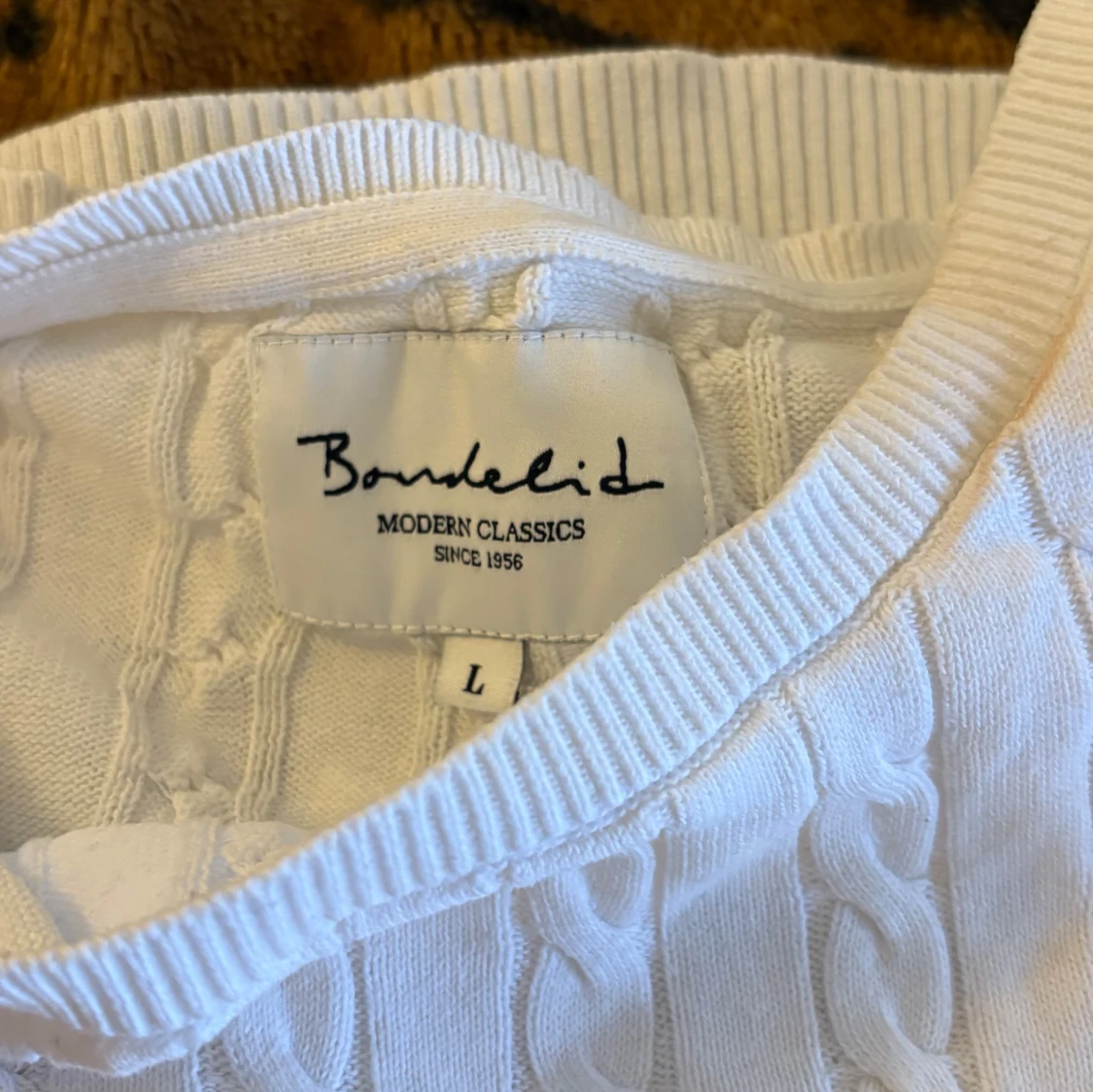 Vit stickad tröja från Bondelid - 2