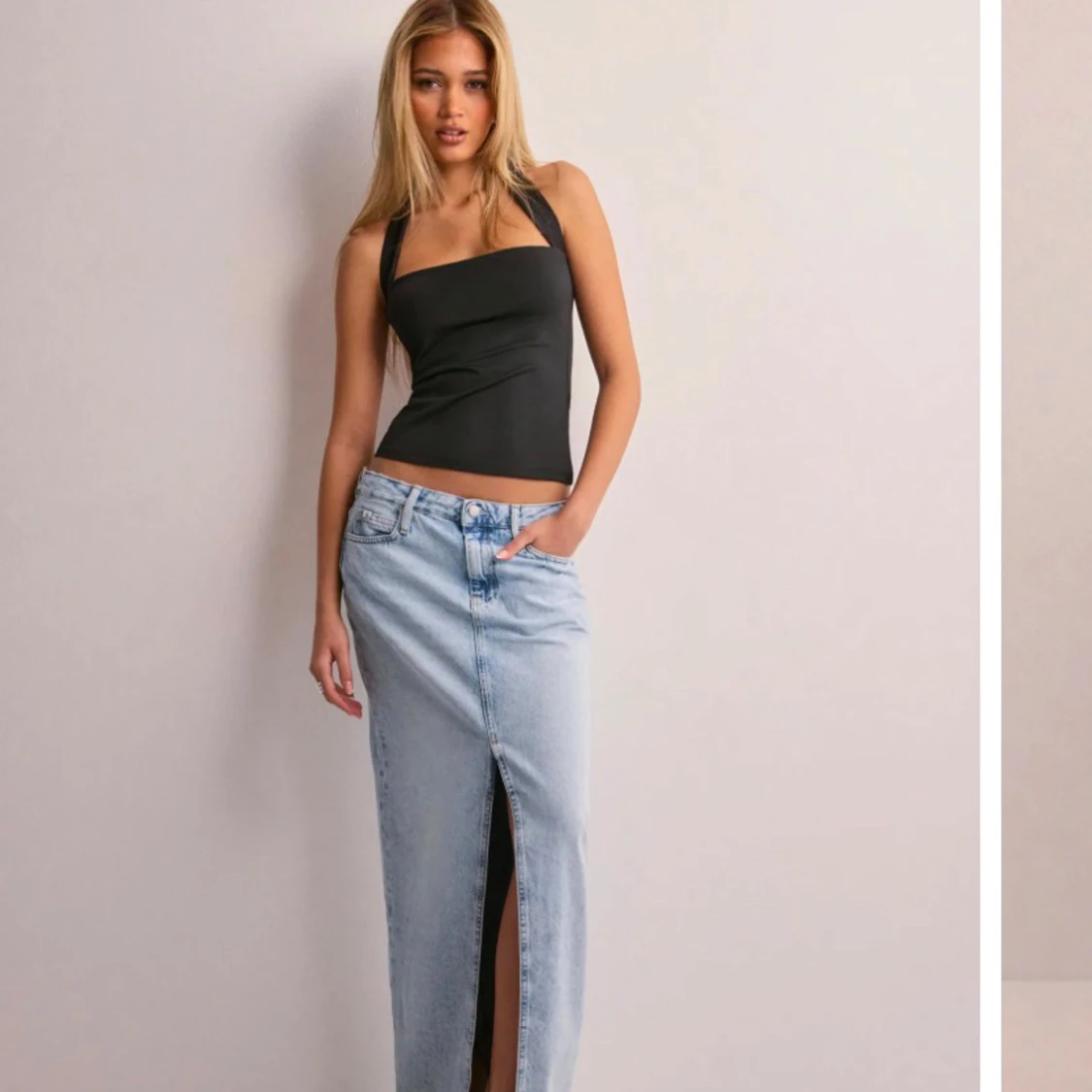 Svart halterneck topp - 2