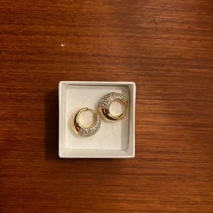 Guldörhängen med glittriga detaljer - Oanvända örhängen från Edblad. Säljs inte längre på hemsidan.