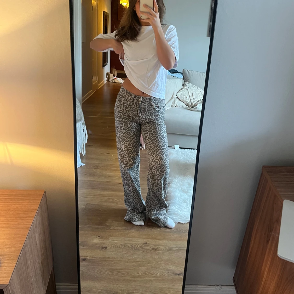 Leopardmönstrade jeans