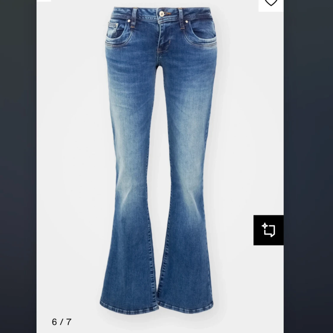 Blå bootcut jeans - 1