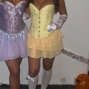 Halloweendräkt - Belle / Skönheten & Odjuret halloweenkläder Strumpor, korsett, kjol är inkluderat i priset Använt en gång Storlek S 