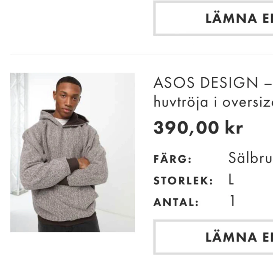 Brun/Vit hoodie - 90