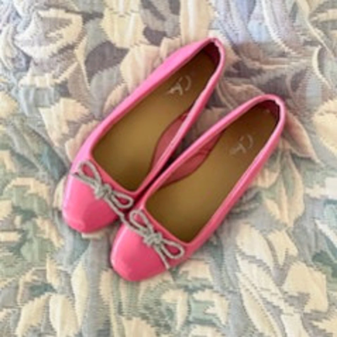 Platta rosa ballerina skor