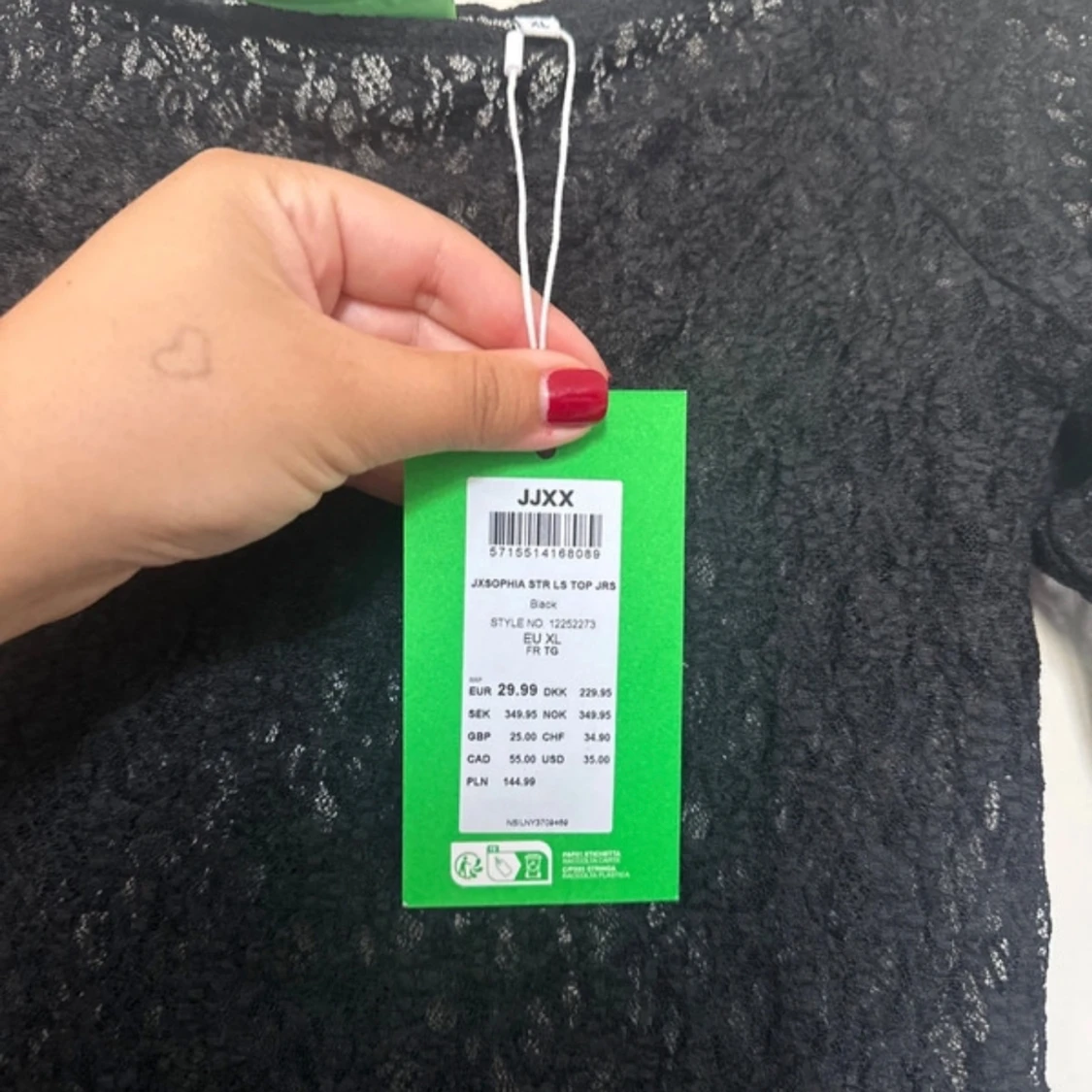 Spetstopp svart - 91