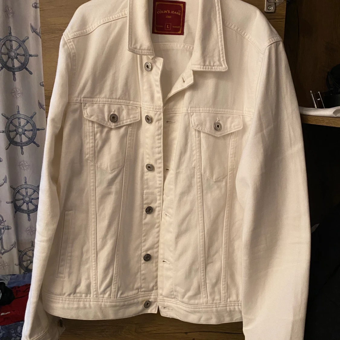 Vit Jeansjacka