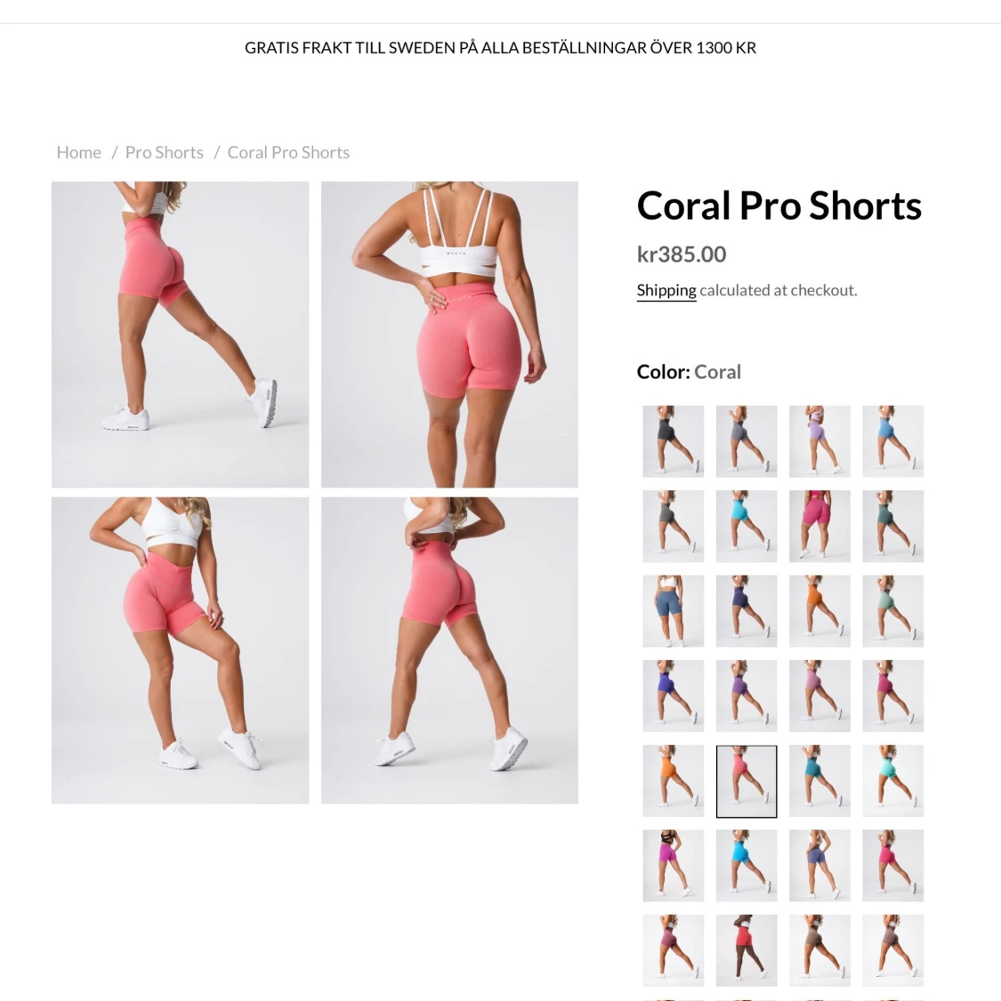 NVGTN Pro Shorts Coral - 90