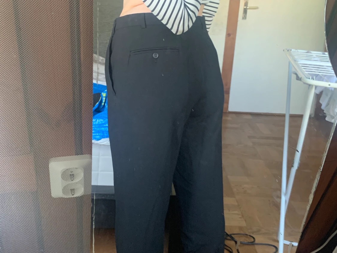 lågmidjade baggy kostymbyxor - 91