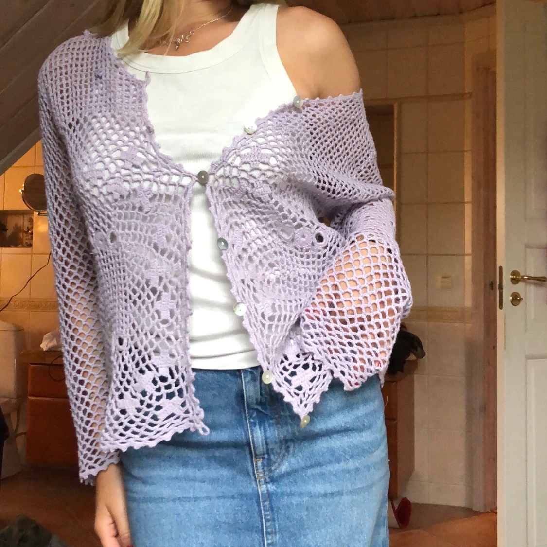 Nättröja lila - 90