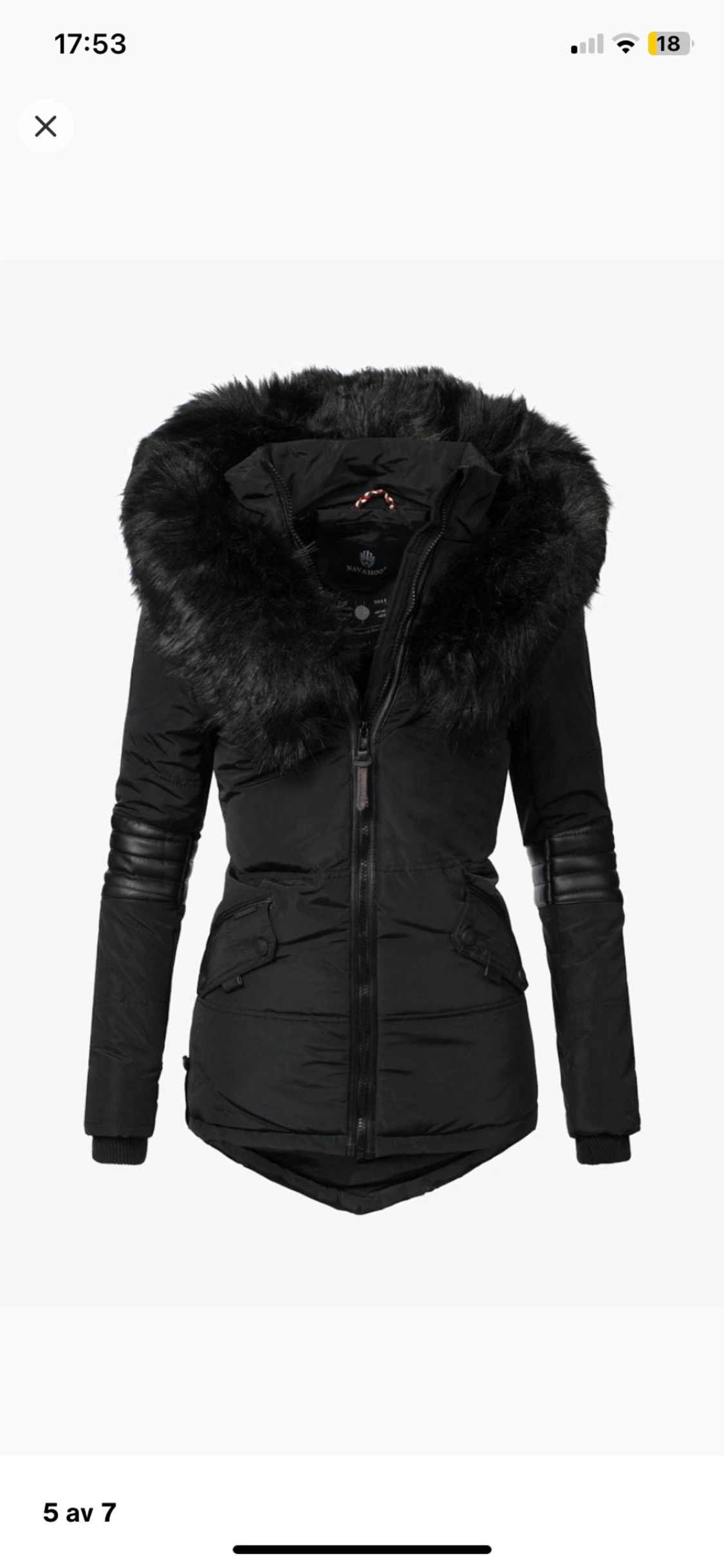 Svart vinter jacka - 90