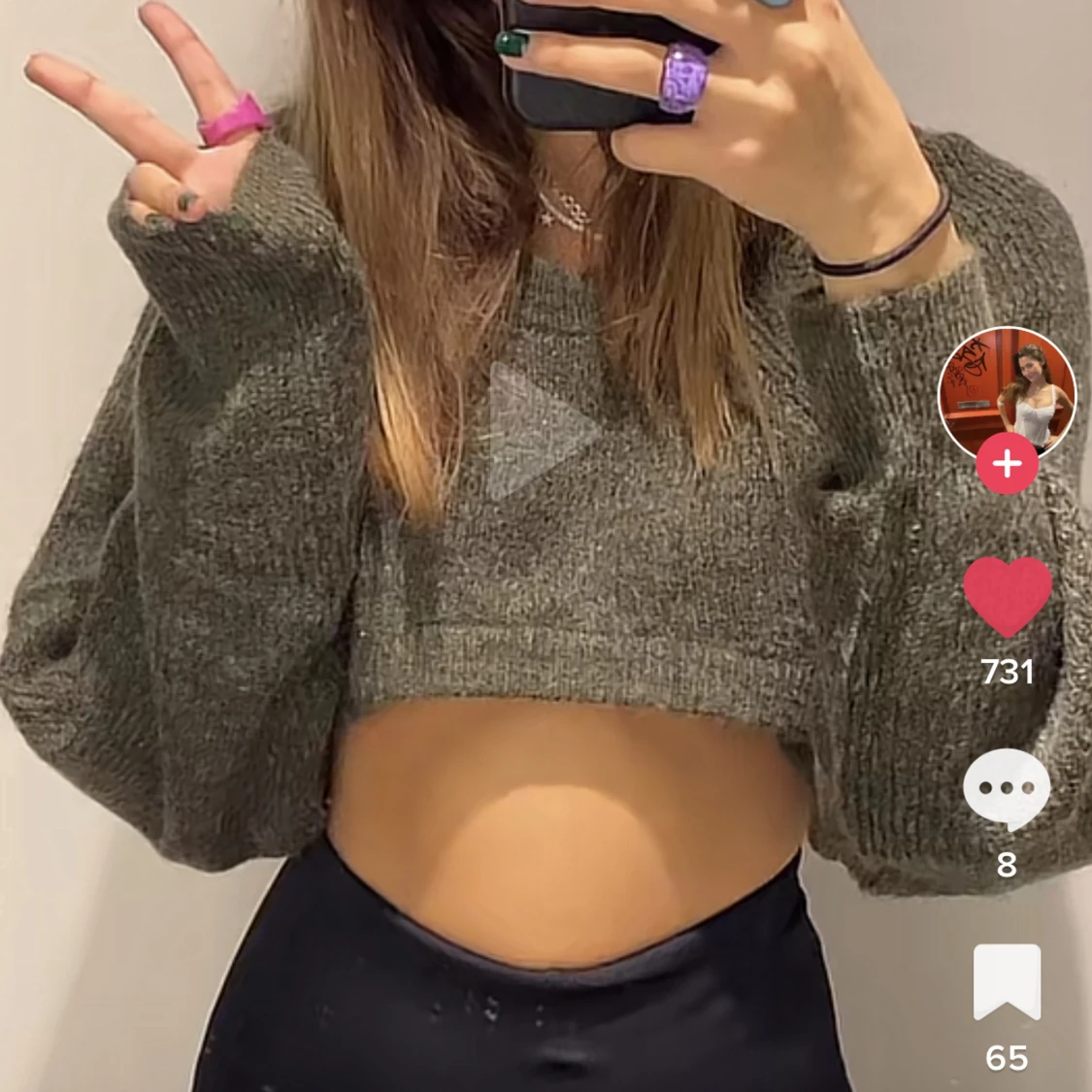 Stickad Tröja  - 90