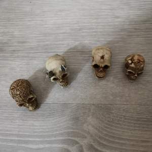 Fyra dö skallar i keramik