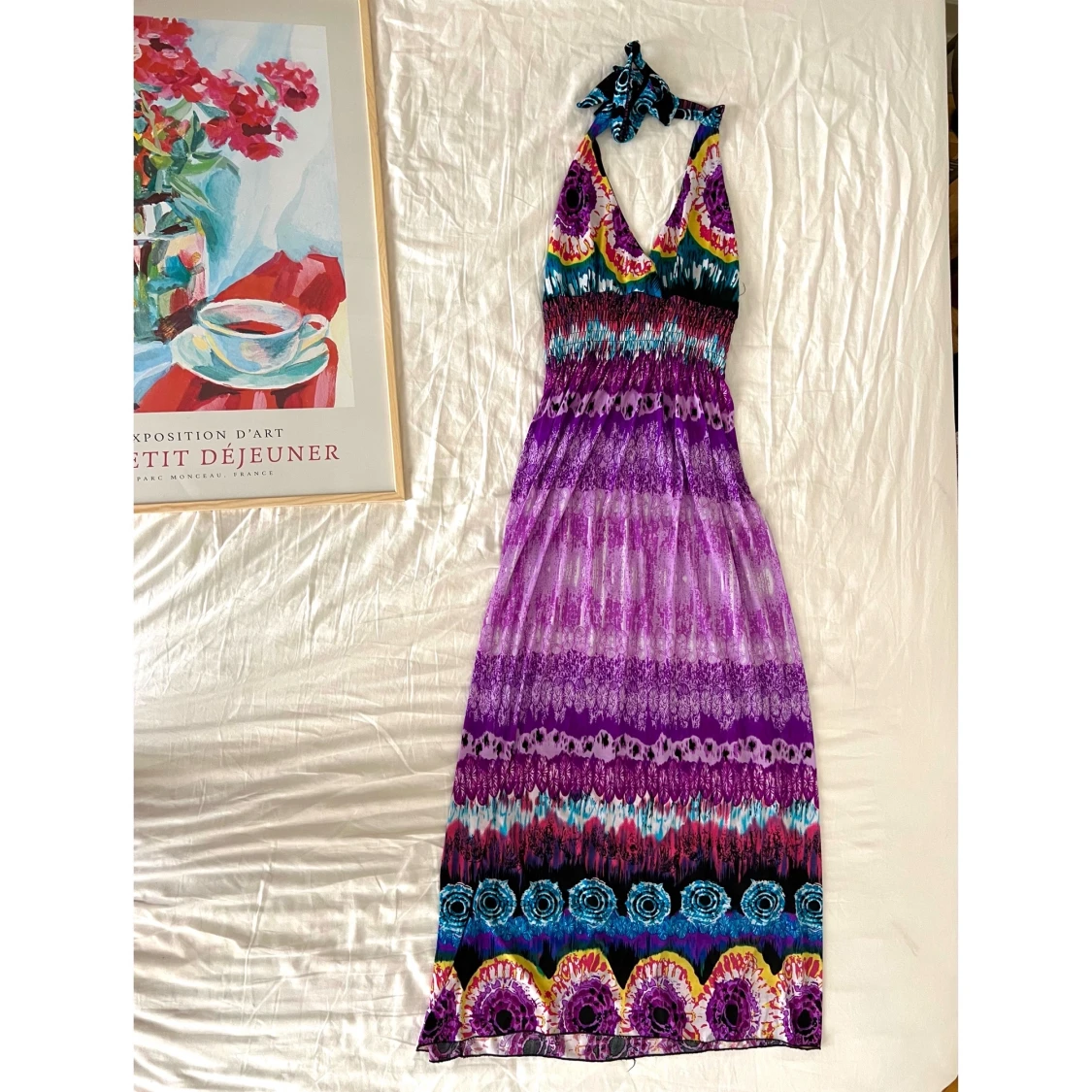 Halterneck maxi klänning S/M