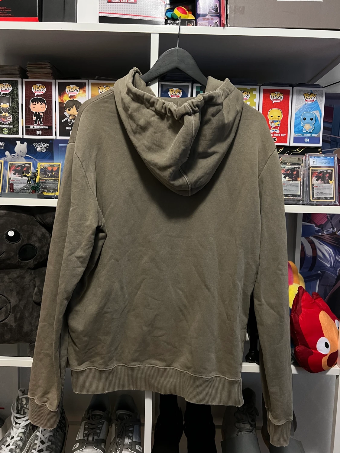 Saint Laurent Small Logo Hoodie Khaki - 90