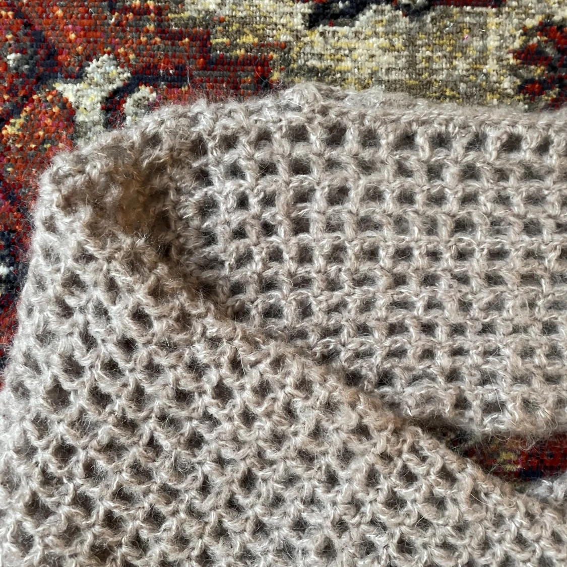 Virkad topp i mohair - 91