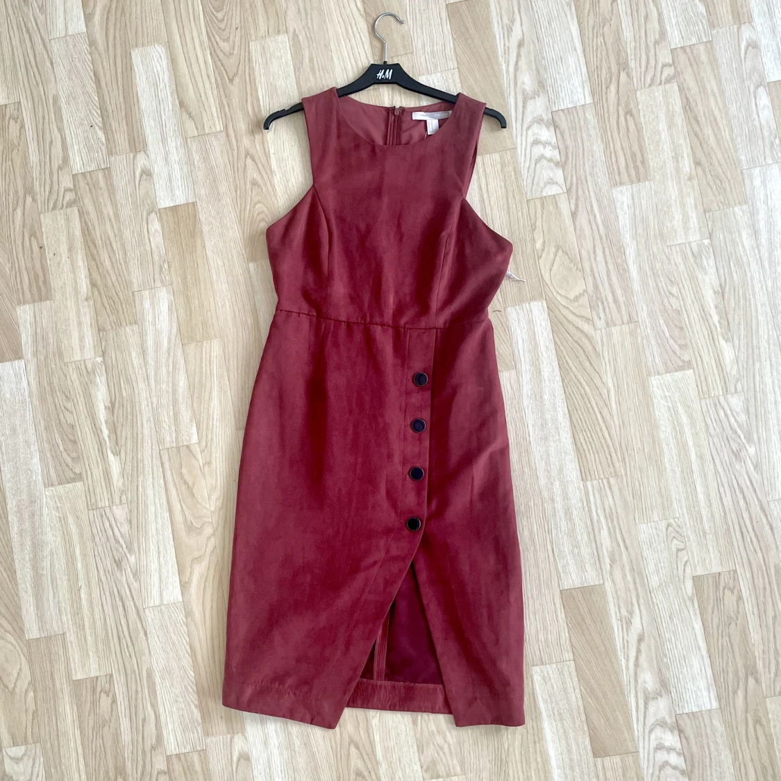 Röd sammetsklänning