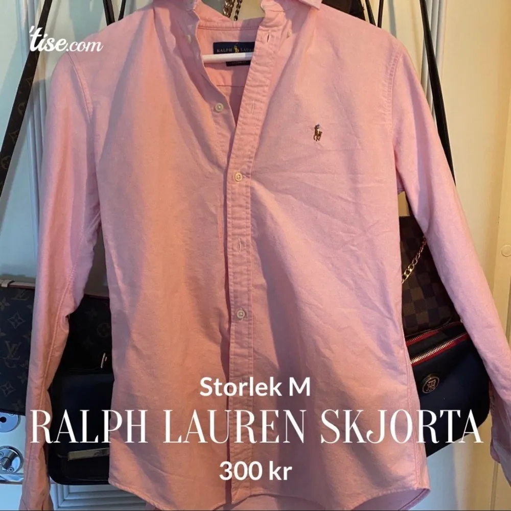Rosa Ralph Lauren skjorta i storlek M. Skjortor.