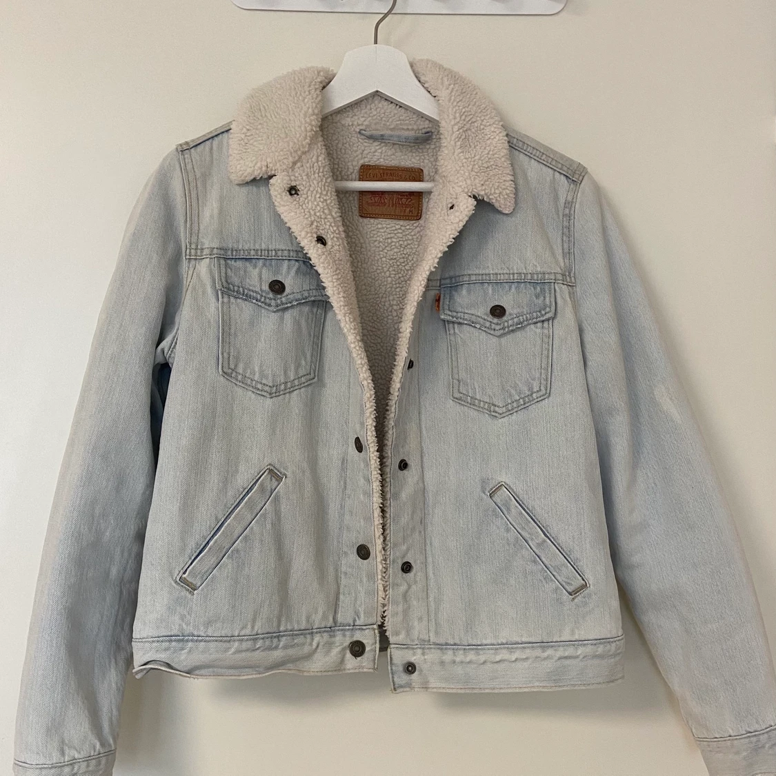 Jeansjacka med foder, M  - 90