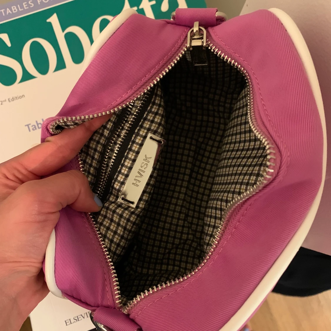 Hvisk axelremsväska - rosa - 90