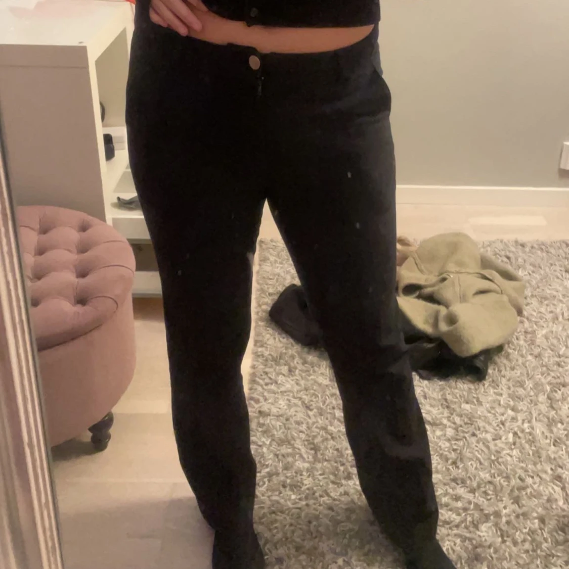 Lågmidjade kostymbyxor