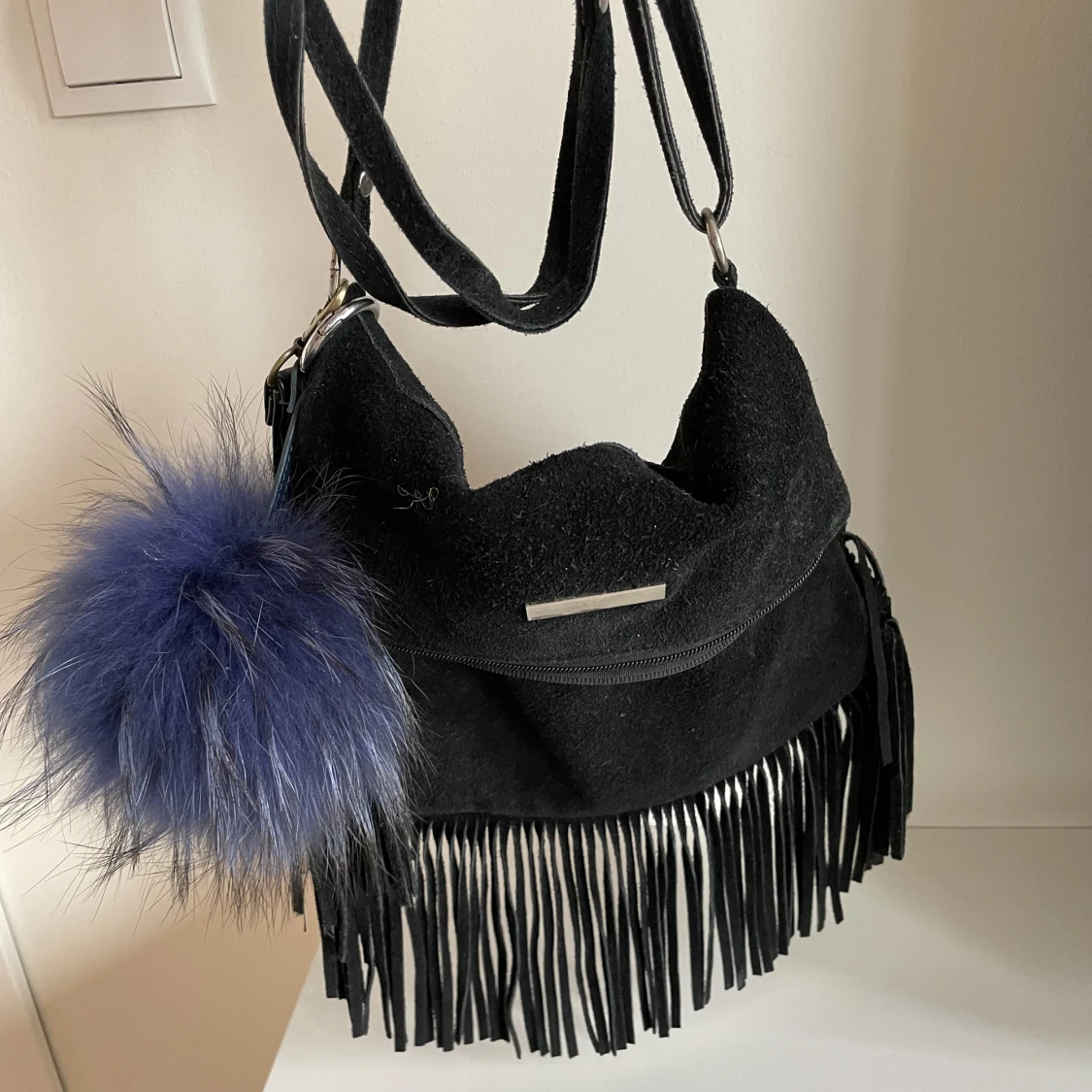 Mockaväska med fransar